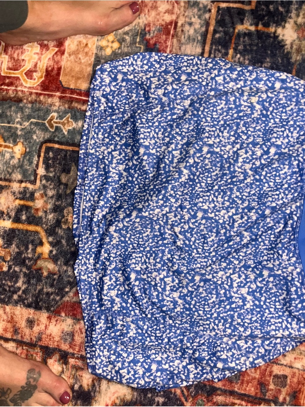 ZELOS Blue and White Speckled Women’s Swim Bottoms